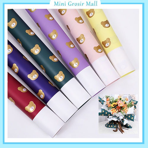 

Kertas Buket Bunga Kertas Cellophane Motif BEAR Buket Kertas Bunga Paper Flower Wrapping PERPACK KB6106