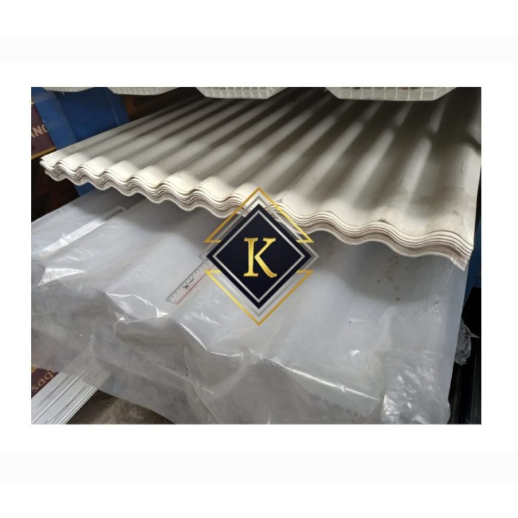 ATAP UPVC ALDERON RS ROMA PANJANG 6 METER GELOMBANG SINGLE WAL LAYER WARNA PUTIH ABU ABU BIRU
