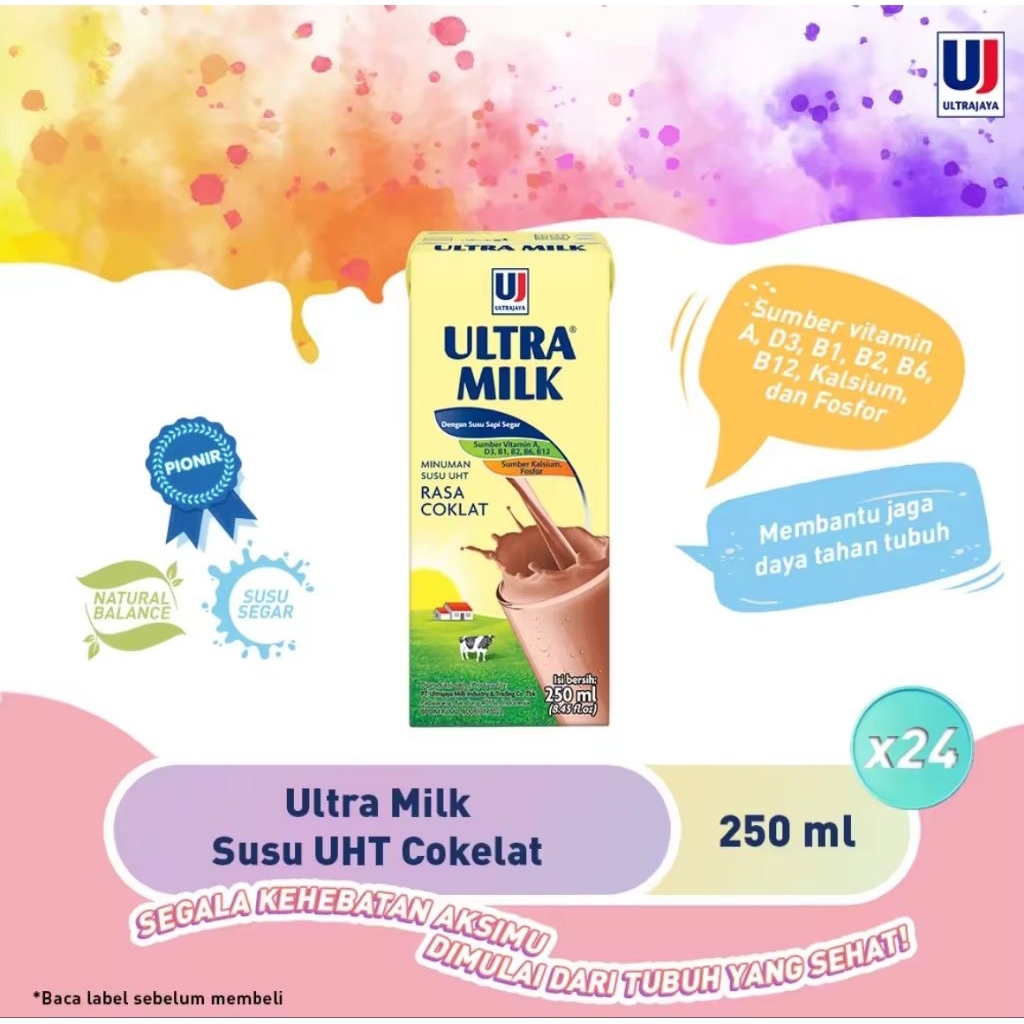 

ULTRA MILK Cokelat 250ml – 1 Karton Isi 24 PCS | Susu UHT Coklat Sehat & Lezat | Harga Grosir