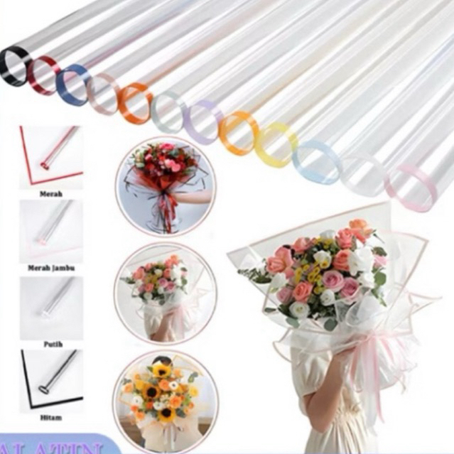 

Flower Wrapping Transparant BENING/ Bunga Wrapping Paper(1 lembar)