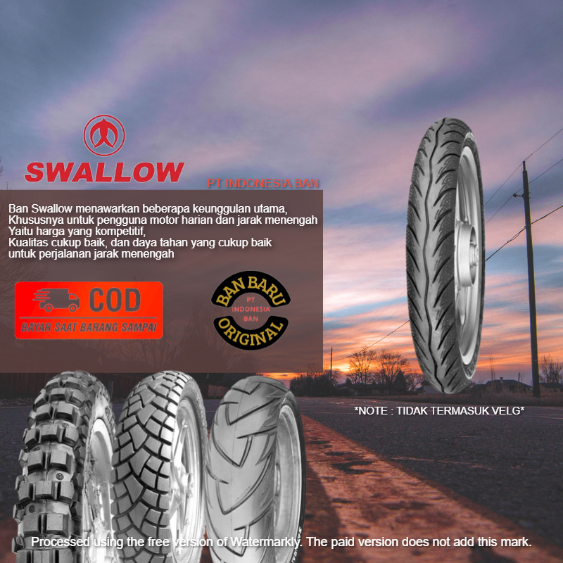 [COD] BAN LUAR SWALLOW 140/70-14 SB151 SLASH TUBELESS