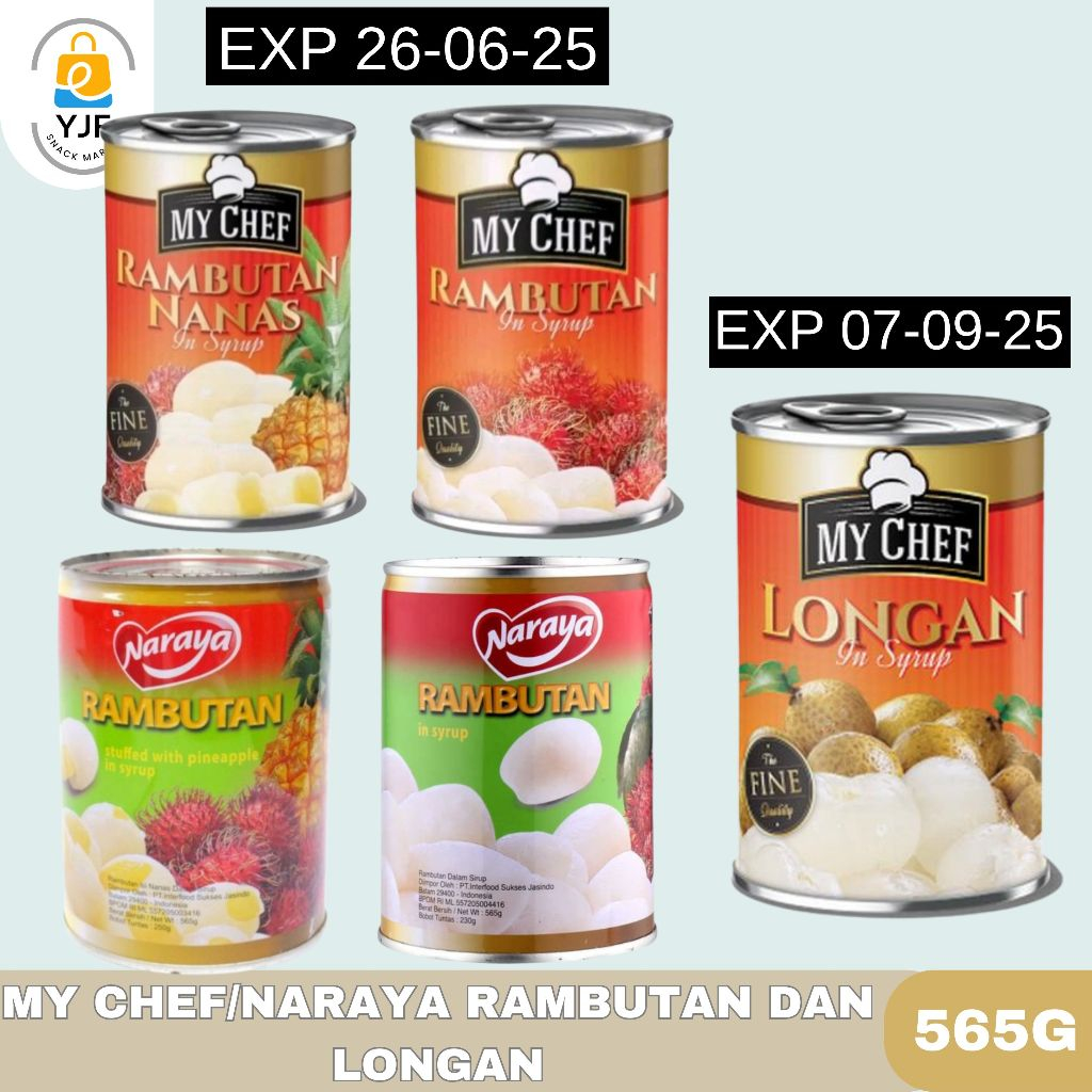 

My Chef / Naraya Rambutan 565g / Rambutan Nanas / Buah Kaleng / Rambutan Kaleng