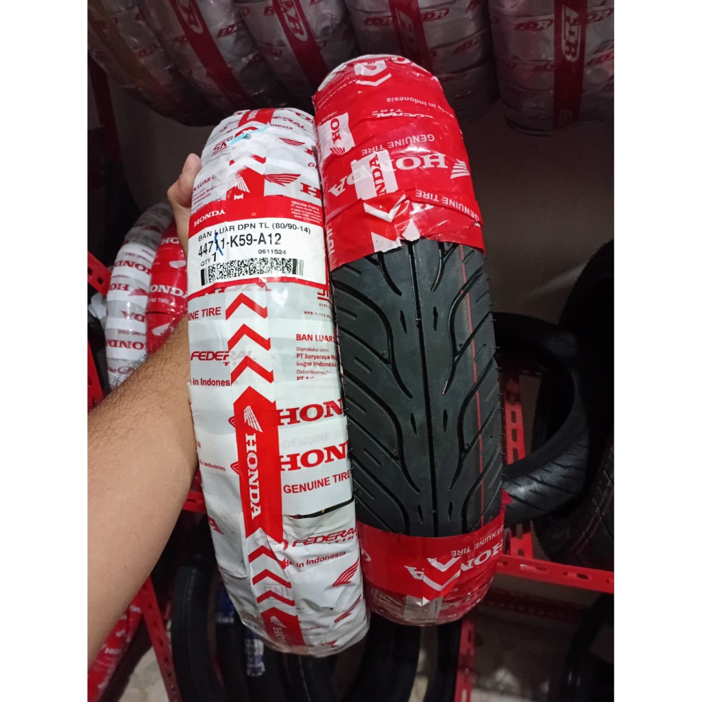 ban luar federal 80/90 & 90/90 R14 tubeless, ban matic tubles beat vario dll