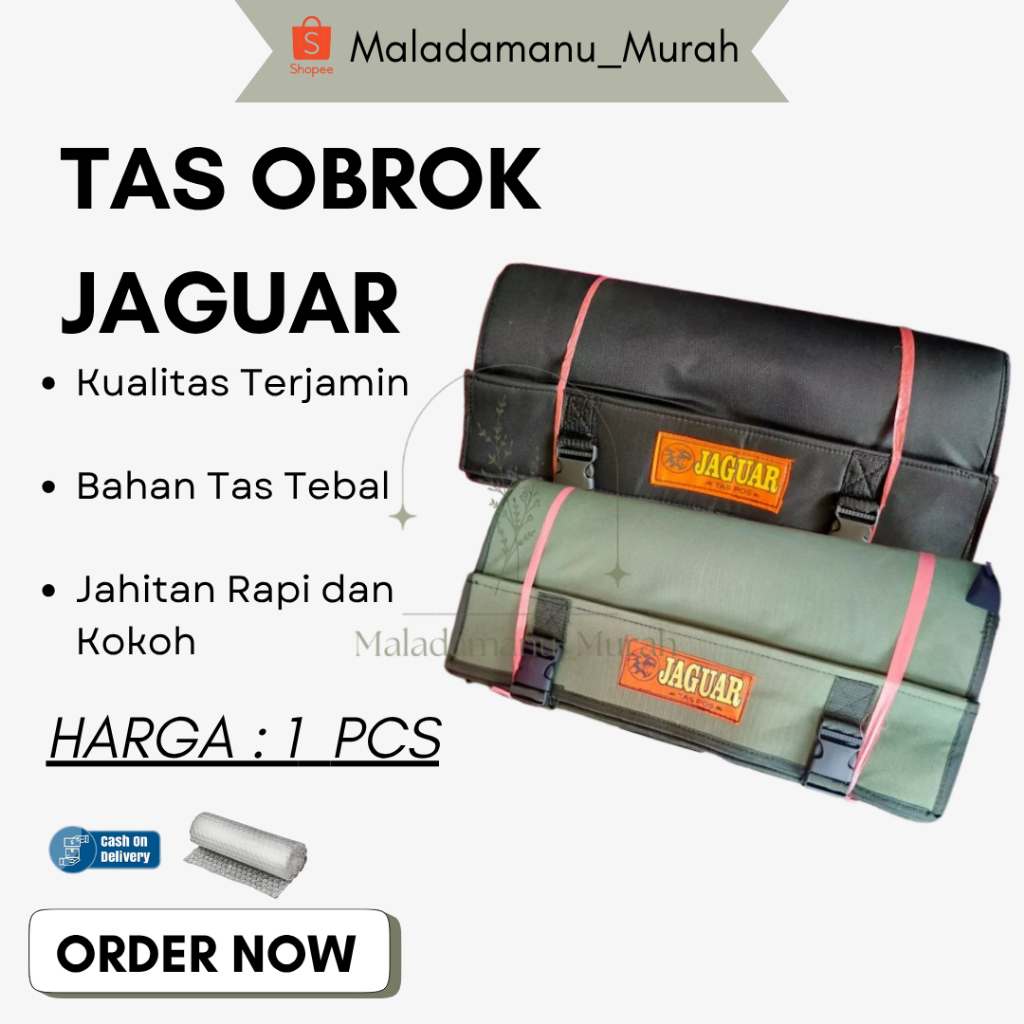 TAS OBROK KURIR JAGUAR TAS KERANJANG MOTOR JUMBO TEBAL READY STOCK