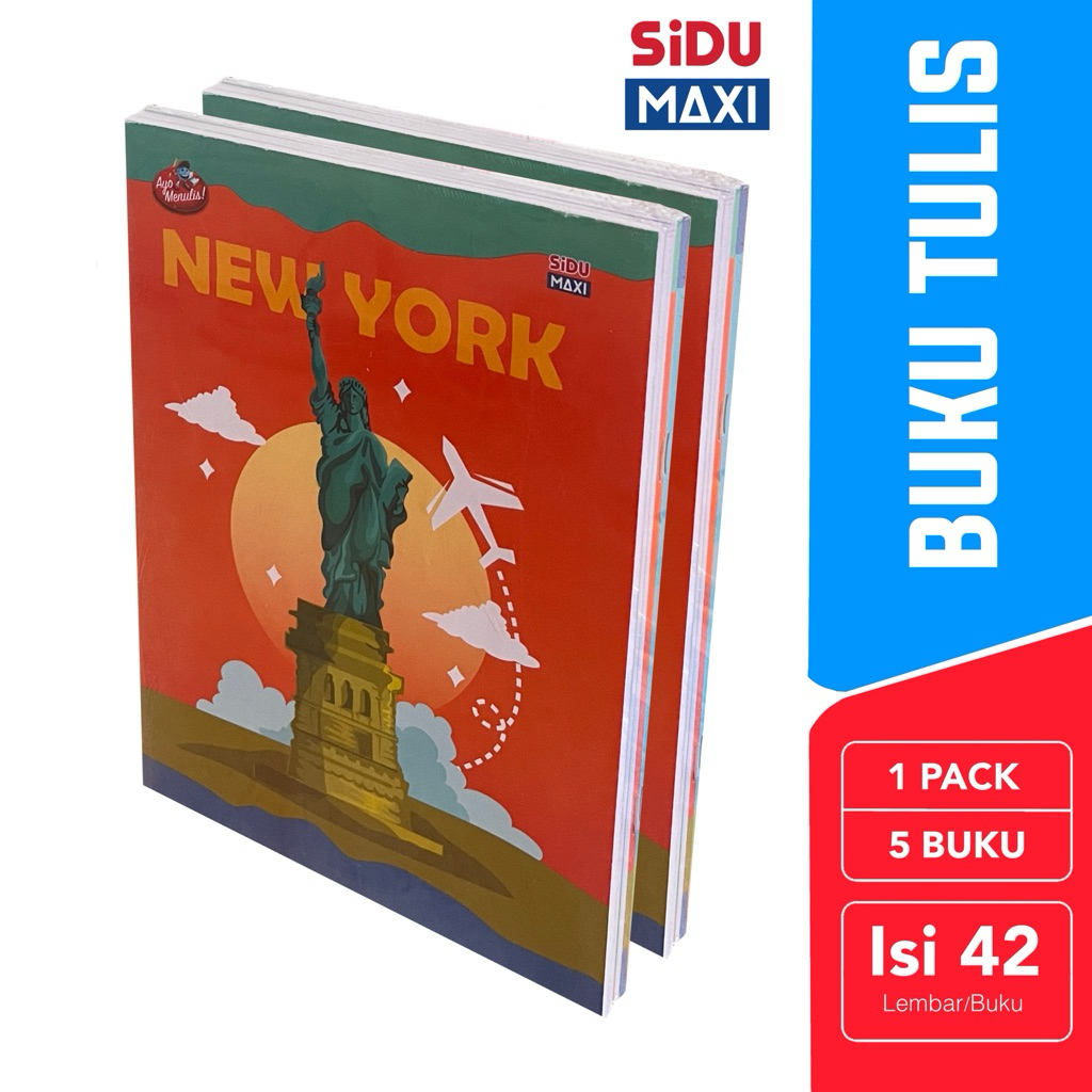 

Buku Tulis SIDU MAXI 42 Lembar (1Pack)