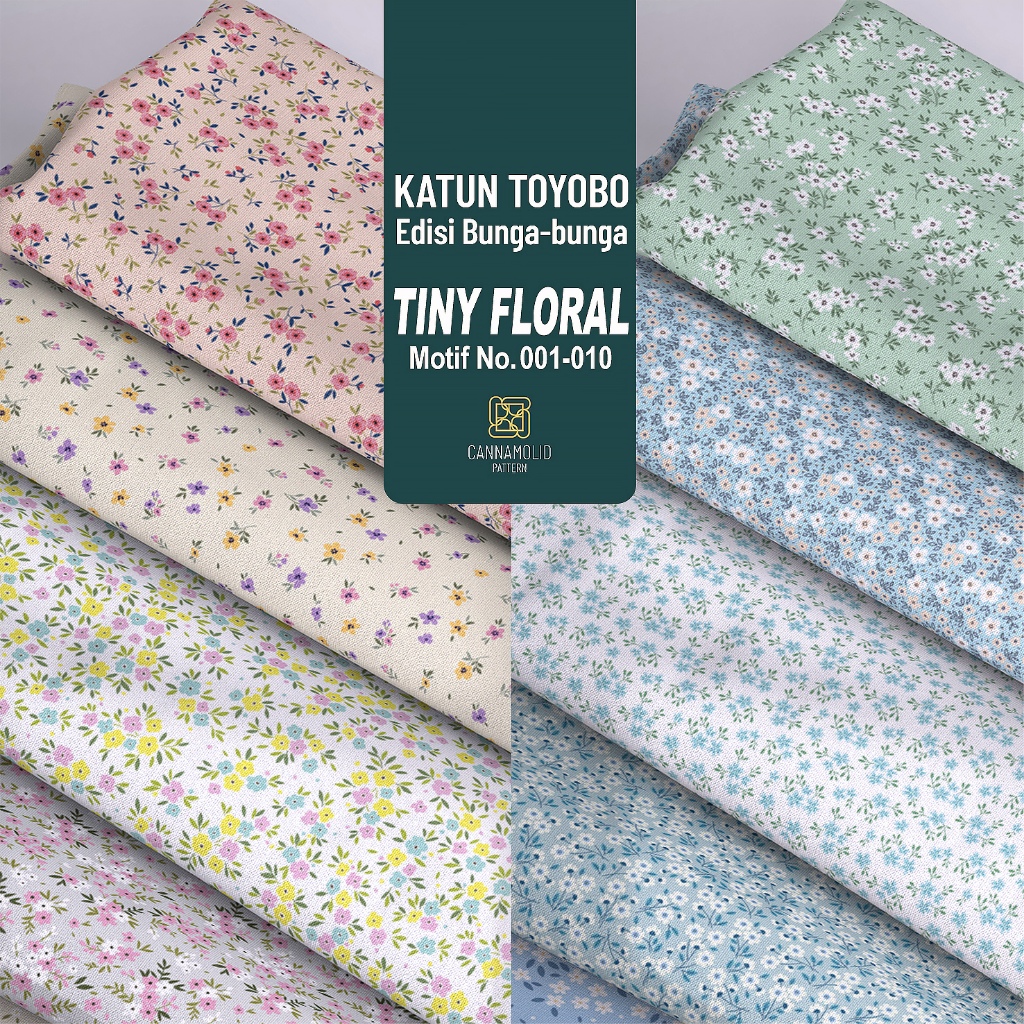 Kain Toyobo Motif BUNGA Kecil | Lebar 145cm | TINY FLORAL 1-20