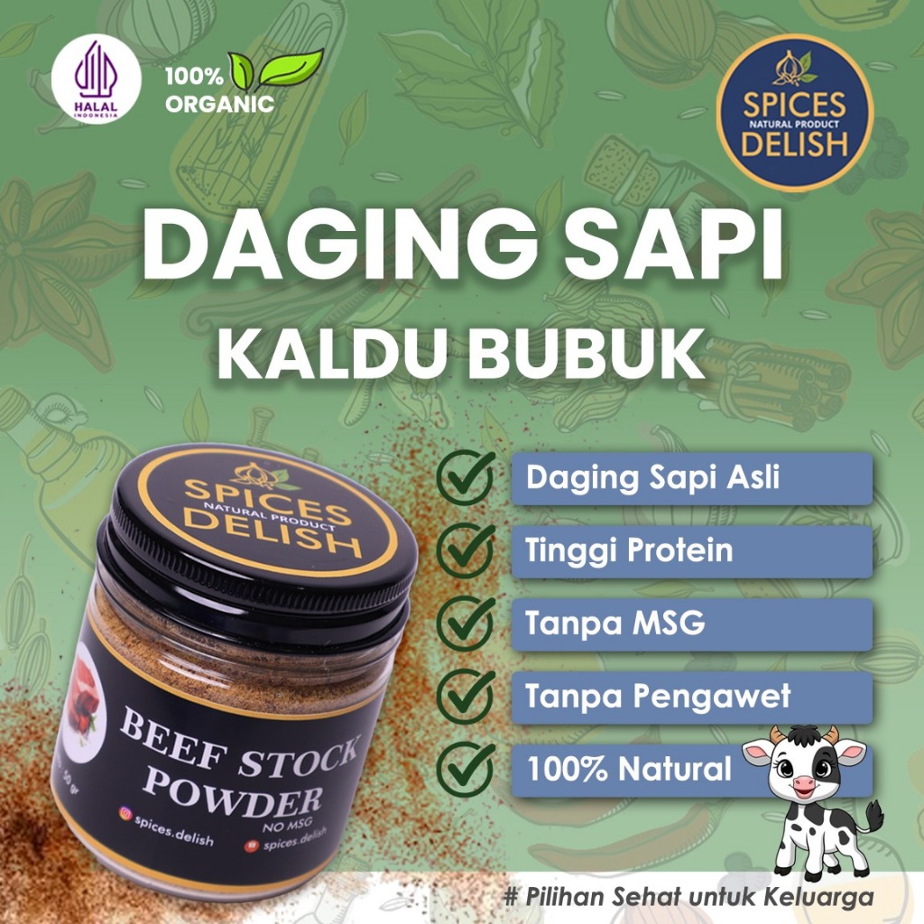 

Spices Delish - Kaldu Bubuk Organik Daging Sapi | Kaldu MPASI 100% Alami Tanpa MSG