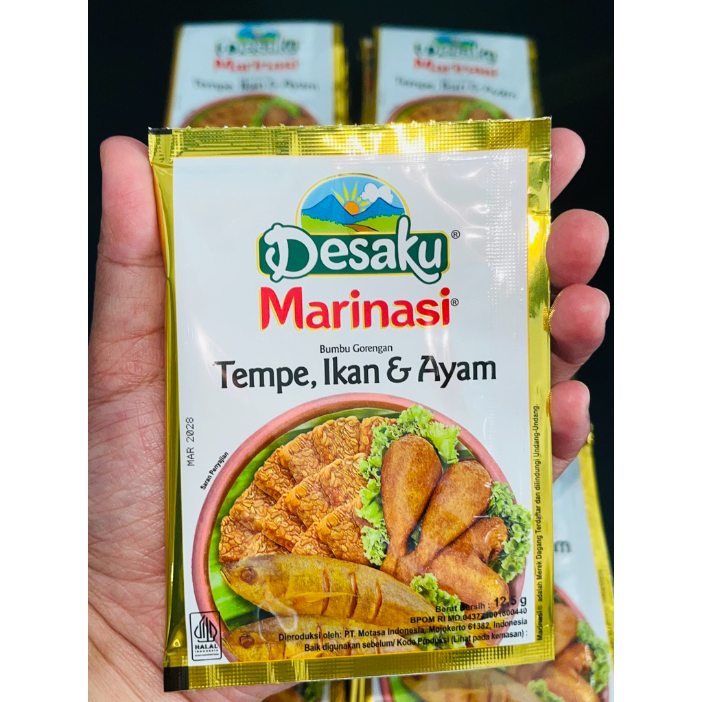 

Desaku Bumbu Marinasi untuk tempe, ikan & ayam/marinasi sachet 12,5gr/bumbu instan dan praktis