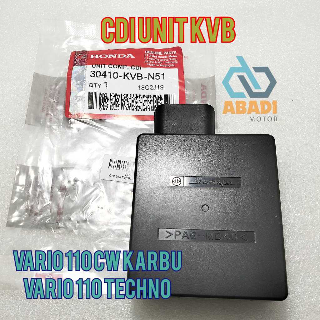 CDI Unit Ori Honda KVB Vario 110 CW Karbu Vario 110 Techno Kapasitor CDI Original AHM