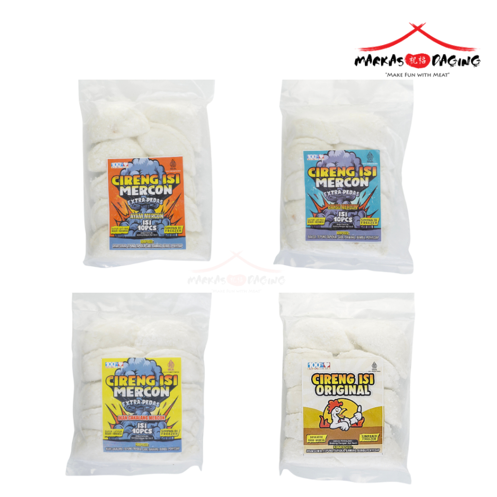 

CIRENG mercon frozen beku extra pedas varian rasa isi 10pc - Markasdaging