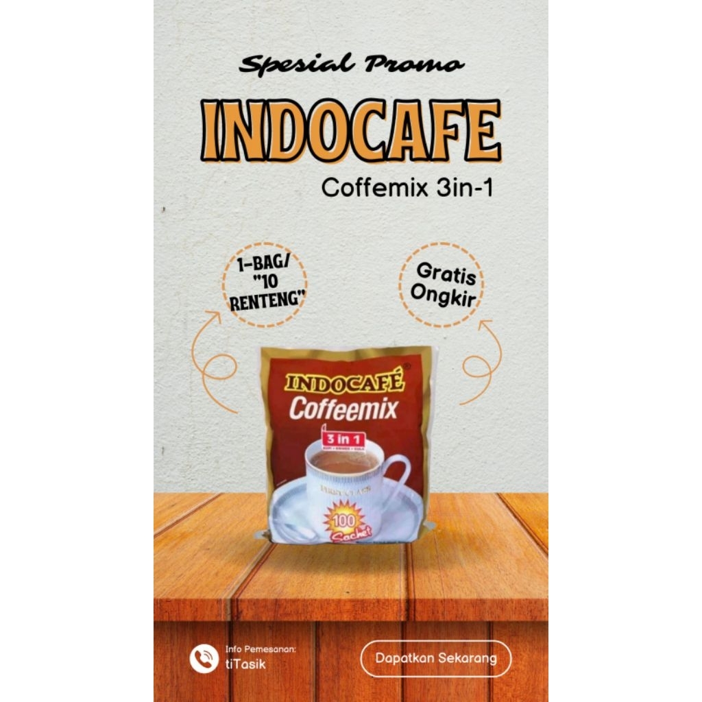 

Indocafe Coffemix 1Bag-10Renteng-100Sachet