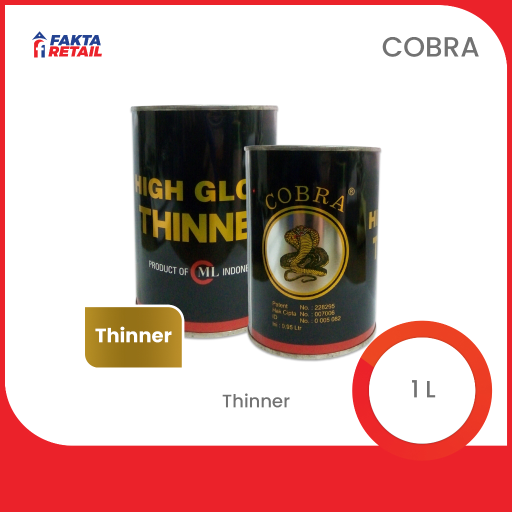 THINNER COBRA HITAM 1L / TINER THINER COBRA HITAM 5 L / PENGENCER CAT