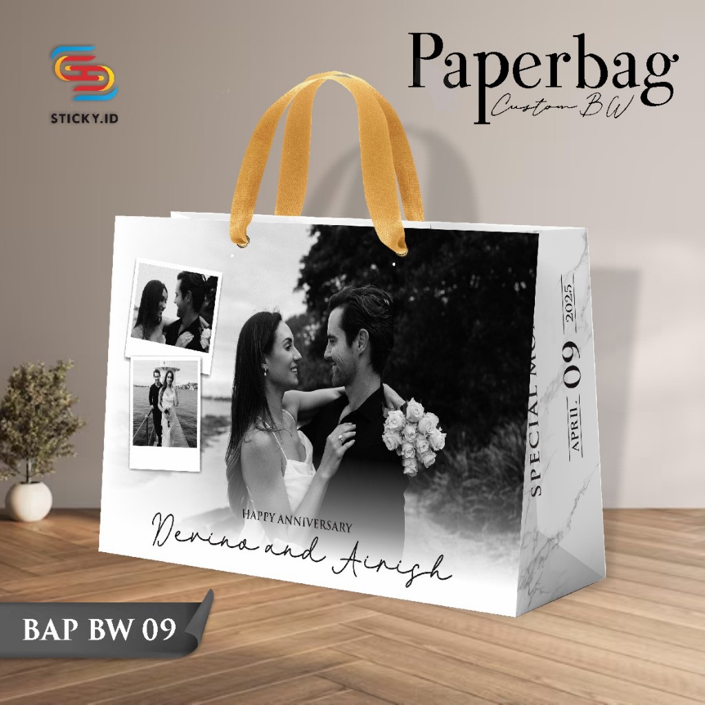 

PAPER BAG CUSTOM FREE FOTO BW - TAS BAHAN ART PAPER - PAPERBAG KUALITAS PREMIUM