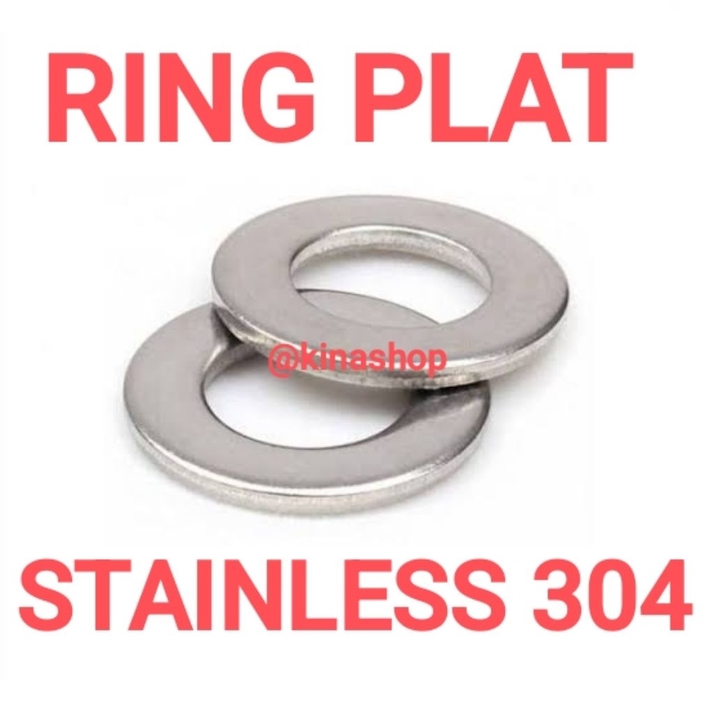 RING PLAT M6 STAINLESS 304