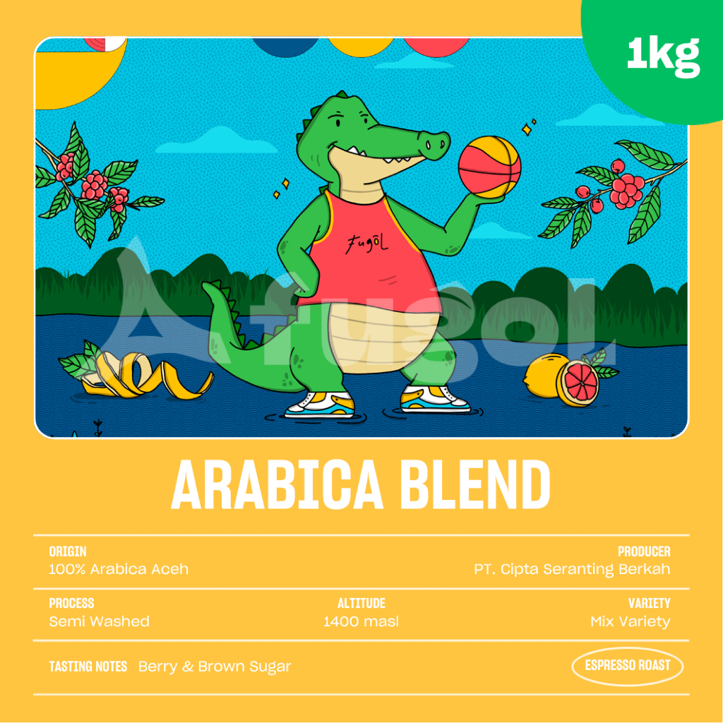 

Kopi Arabica Espresso ARABICA BLEND (1kg) - Specialty Coffee - Blend For Espresso