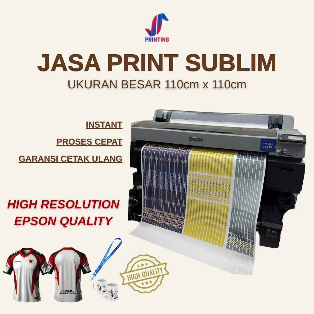 JASA PRINTING SUBLIM LARGE FORMAT 100 x 110cm EPSON MAKLON CETAK SUBLIM METERAN
