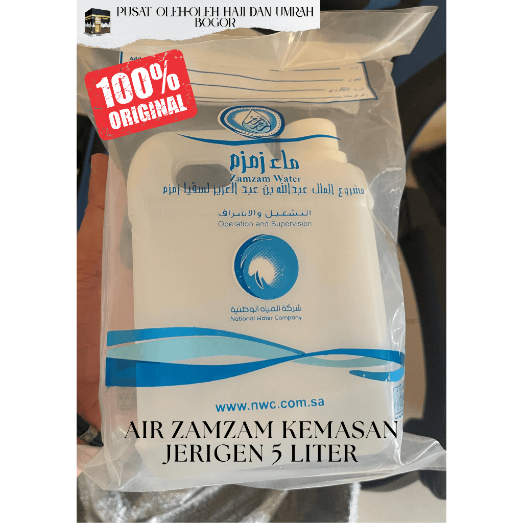 

Air Zamzam Asli 5 Liter Kemasan Jerigen - Zamzam Original 5 Liter
