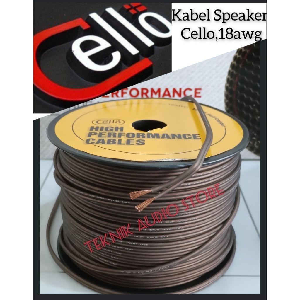Kabel speaker Midrange Tweeter Cello 18awg Original Dari Cello