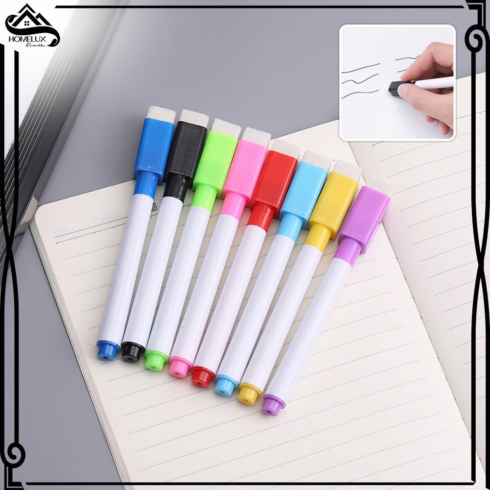 

HOME-A27 Spidol Mini Magnet dengan Penghapus Pen Marker Papan Tulis / Spidol Wipe And Clean