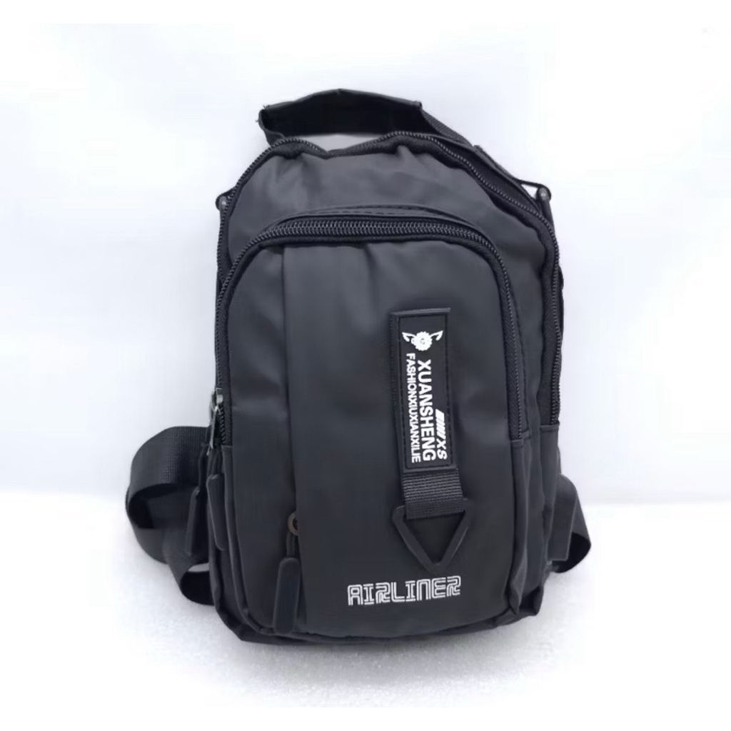 Tas Selempang Karet Anti Air Import Multi Fungsi + USB Ringan Murah / Tas Jinjing Mini Polo Import K