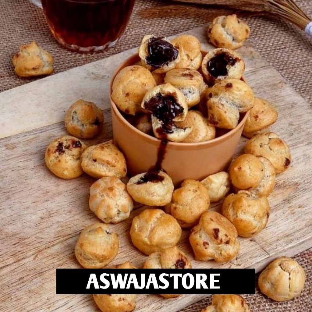 

Kue Sus Kering Cokelat 250g - Cemilan Renyah | Snack Soes Manis | ASWAJASTORE