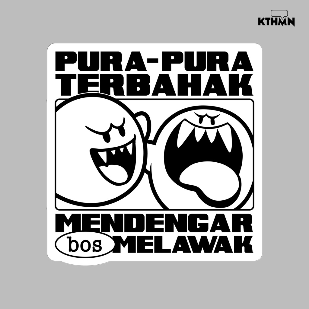 

Pura - Pura Terbahak (Monokrom) - Sticker | SS - 159