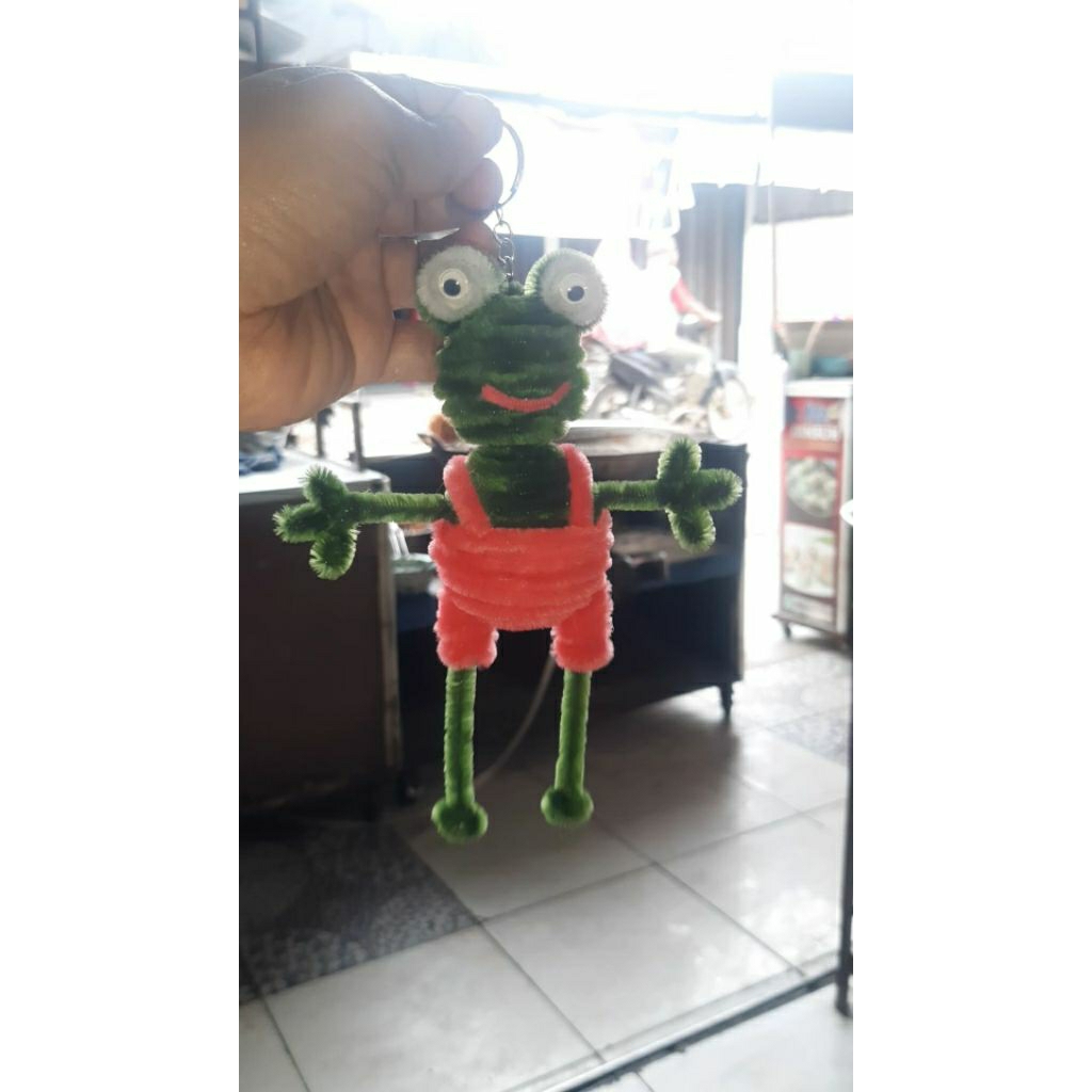 Gantungan Kunci Gantungan Tas dari Kawat Bulu Kreasi Kawat Bulu Aksesoris Kawat Bulu