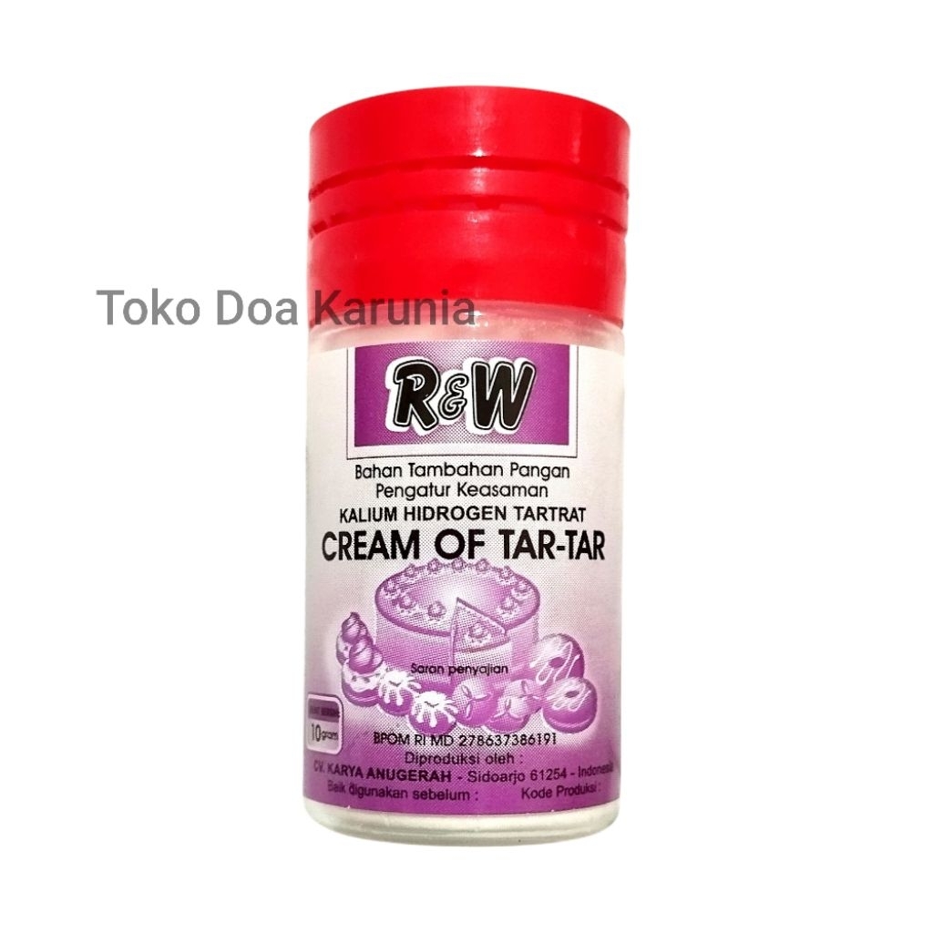 

Cream of tartar Rajawali/RW botol 10gr
