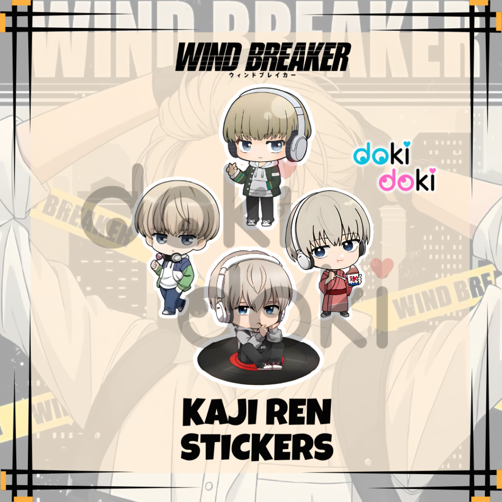 

8 PCS STICKER KAJI REN WIND BREAKER STIKER VINYL WATERPROOF