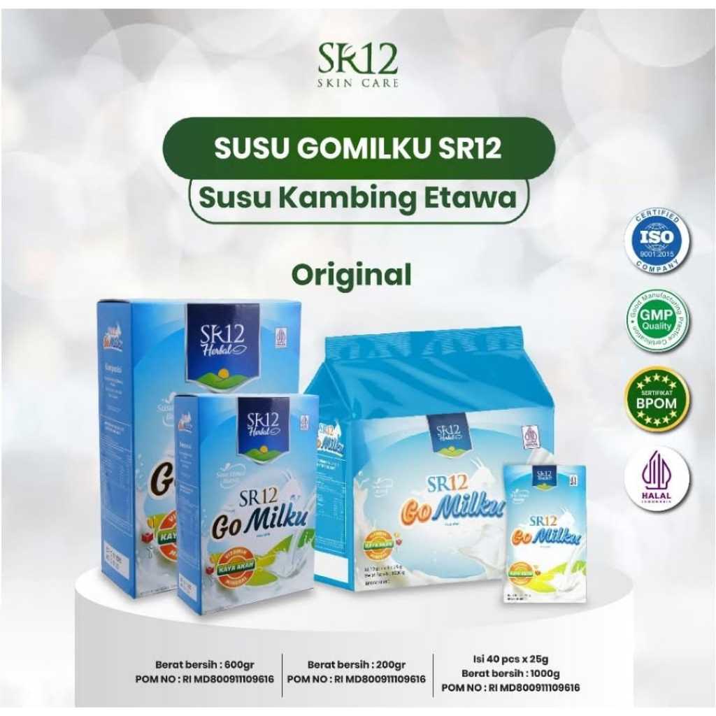 

Herbal Susu Etawa Gomilku Sr12 Premium Halal dan Terlaris Meningkatkan Kesehatan Imun Susu etawa pengobatan asam lambung,diabetes,kolesterol, darah tinggi,penyakit jantung,saluran pernafasan,persendian,Menambah ASI ,Susu kesehatan