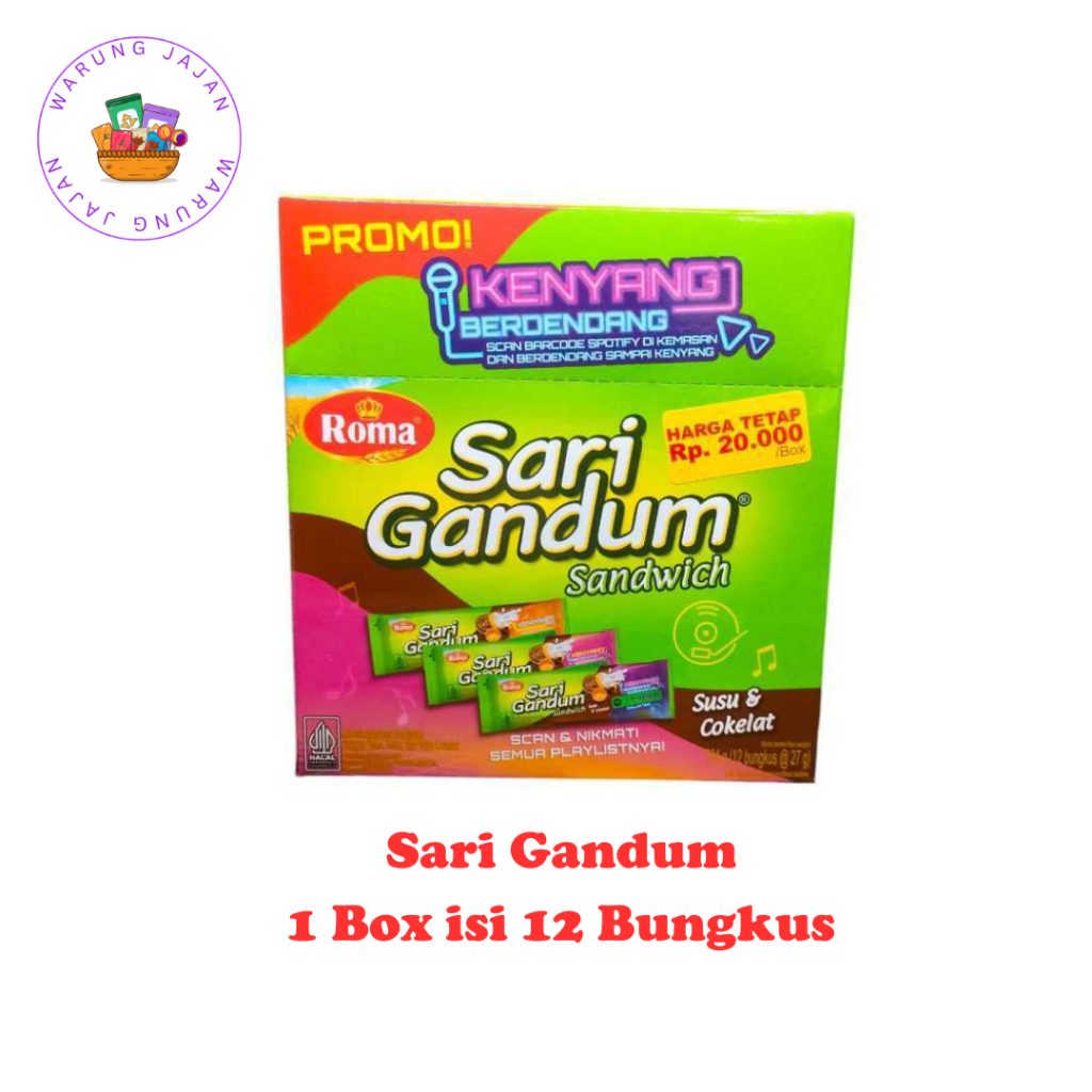 

Sari Gandum Sandwich - 1 box isi 12 sachet