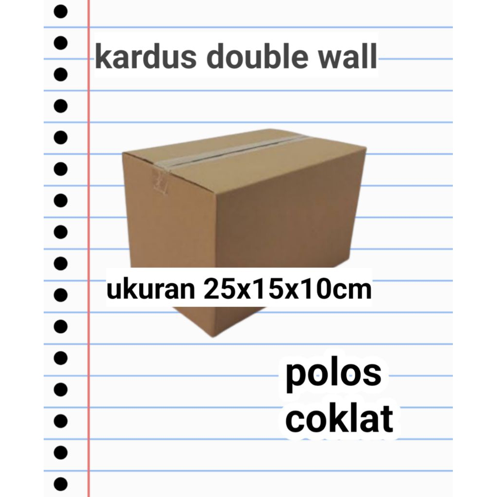

kardus double wall ukuran 25x15x10cm polos