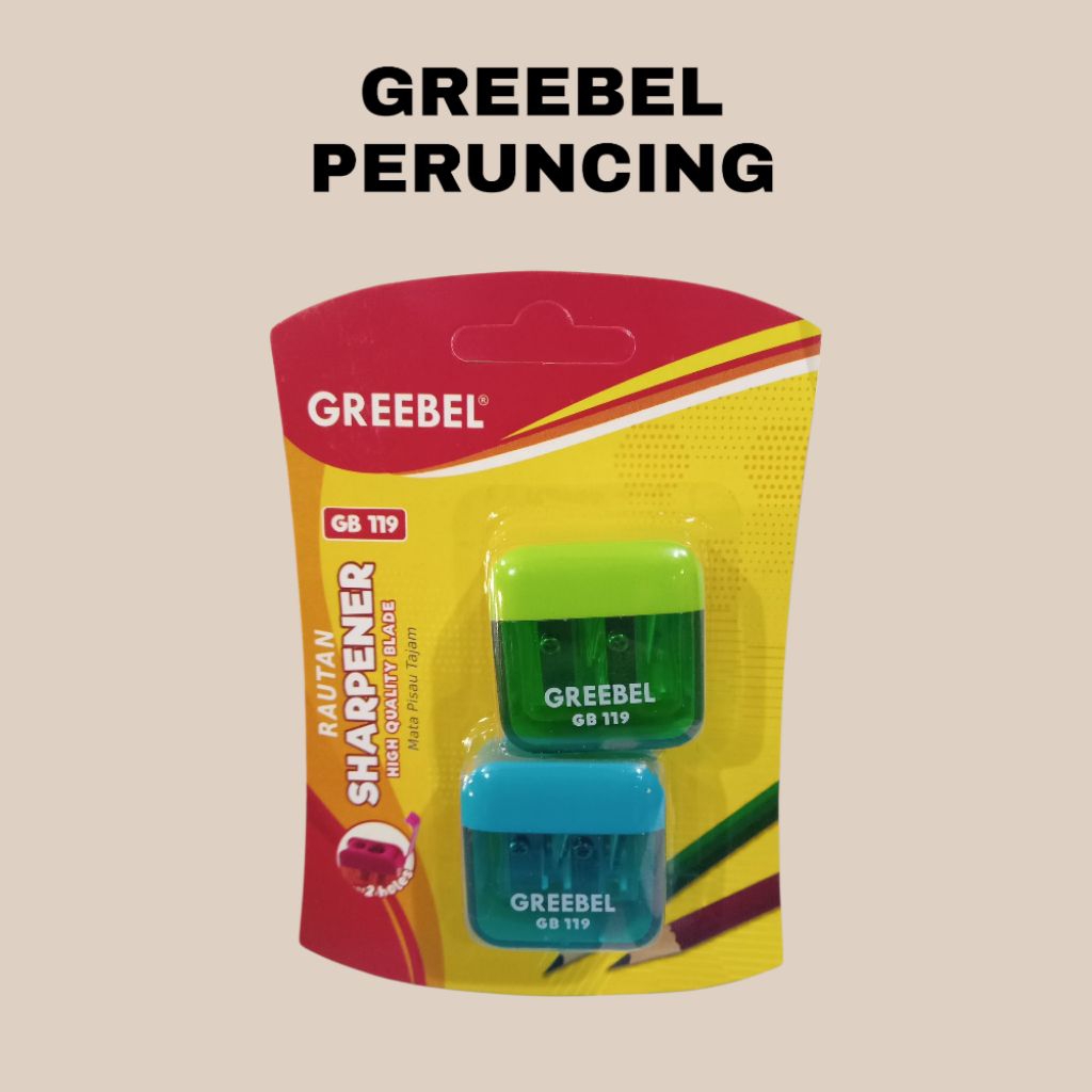 

Peruncing Pensil Greebel 2 Mata Pisau Rautan pensil isi 2 pcs