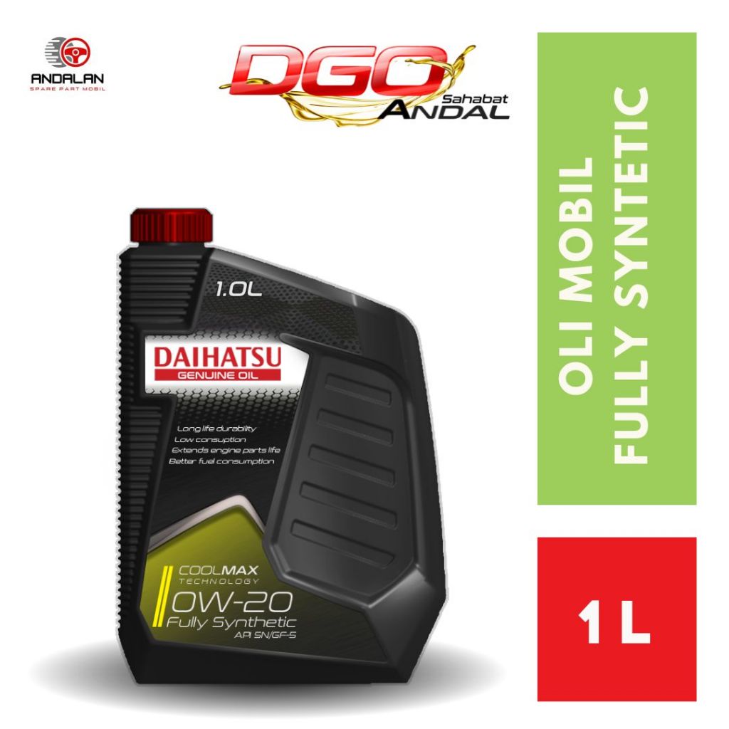 Oli Mesin 1 Liter Daihatsu Genuine Oil 0W-20 API SN/GF-5 Fully Synthetic Oil Original