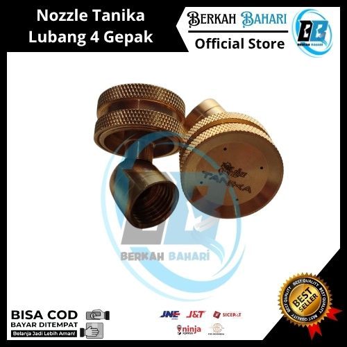 Nozzle Tanika Lubang 4 Gepak Sprayer Manual Elektrik | Nozzle Spuyer Kabut Lubang 4 Tanika Kuningan