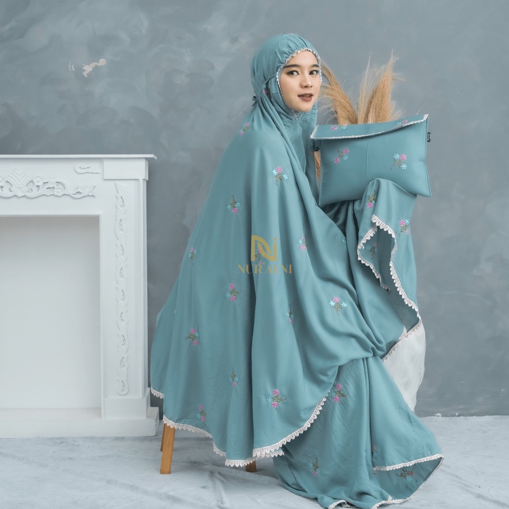 Mukena Dewasa Rayon Bordir Nadira Jumbo Elegan KODE A8S8