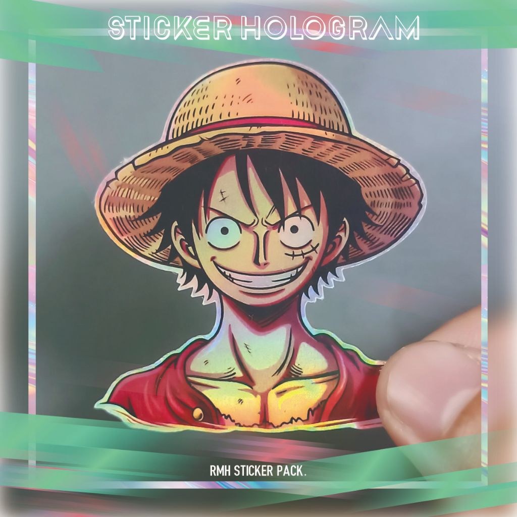 

Stiker Hologram | Anime One Piece Luffy