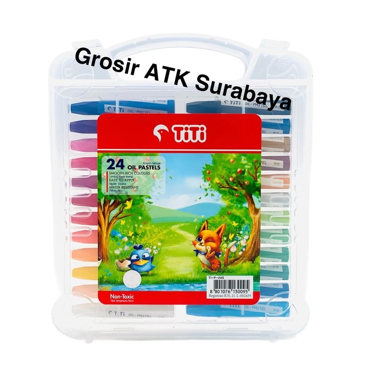 

KODE F58C CRAYON TiTi 24 WARNA TIP24S Krayon Minyak Oil Pastels TiTi 24 WARNA TIP24S Original Asli