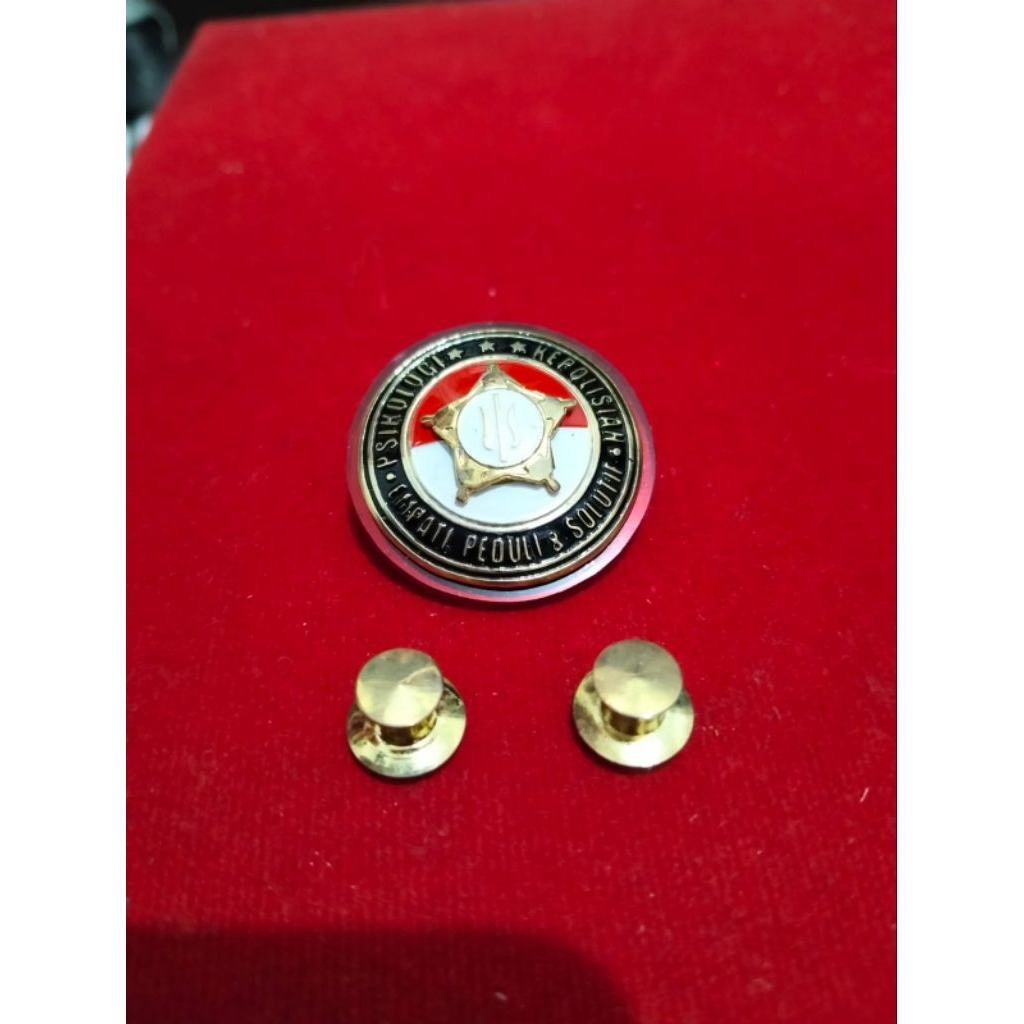 Pin Psikologi Polri logam Kuningan /jual pin murah sukabumi