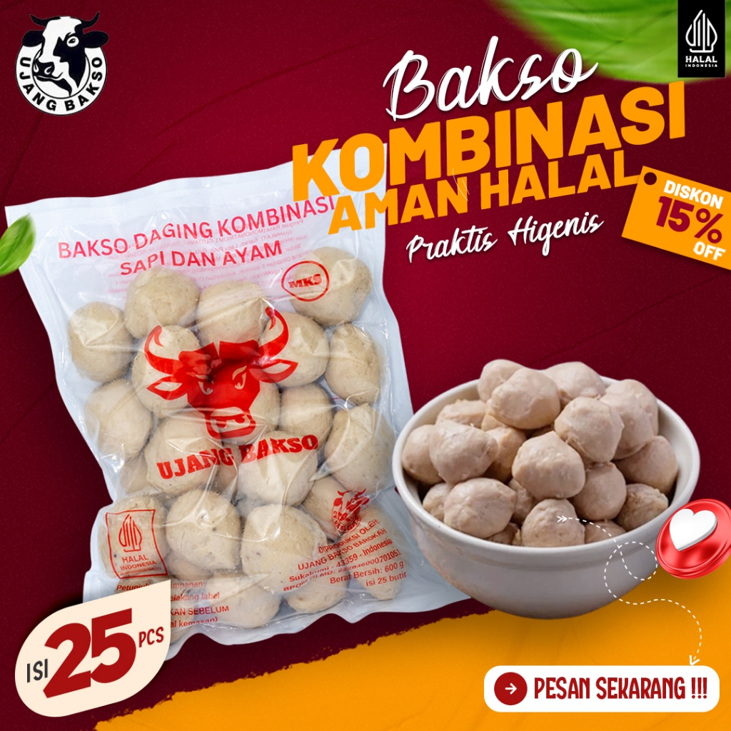 

Bakso Kemasan Sapi Ayam Komposisi Daging Sapi Ayam - Bakso Rumahan Siap Saji - Ujang Bakso MKS