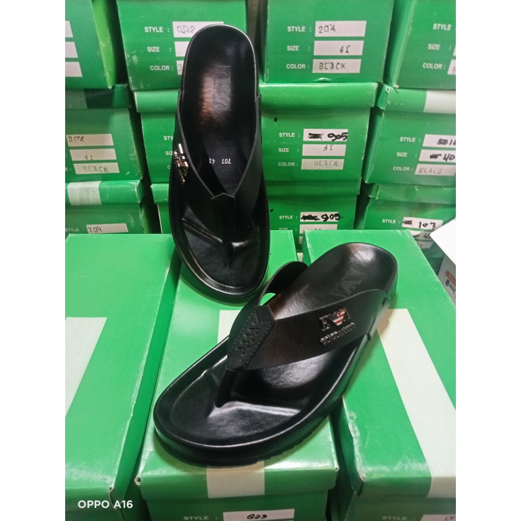 sandal slop pria sendal emporio armani premium