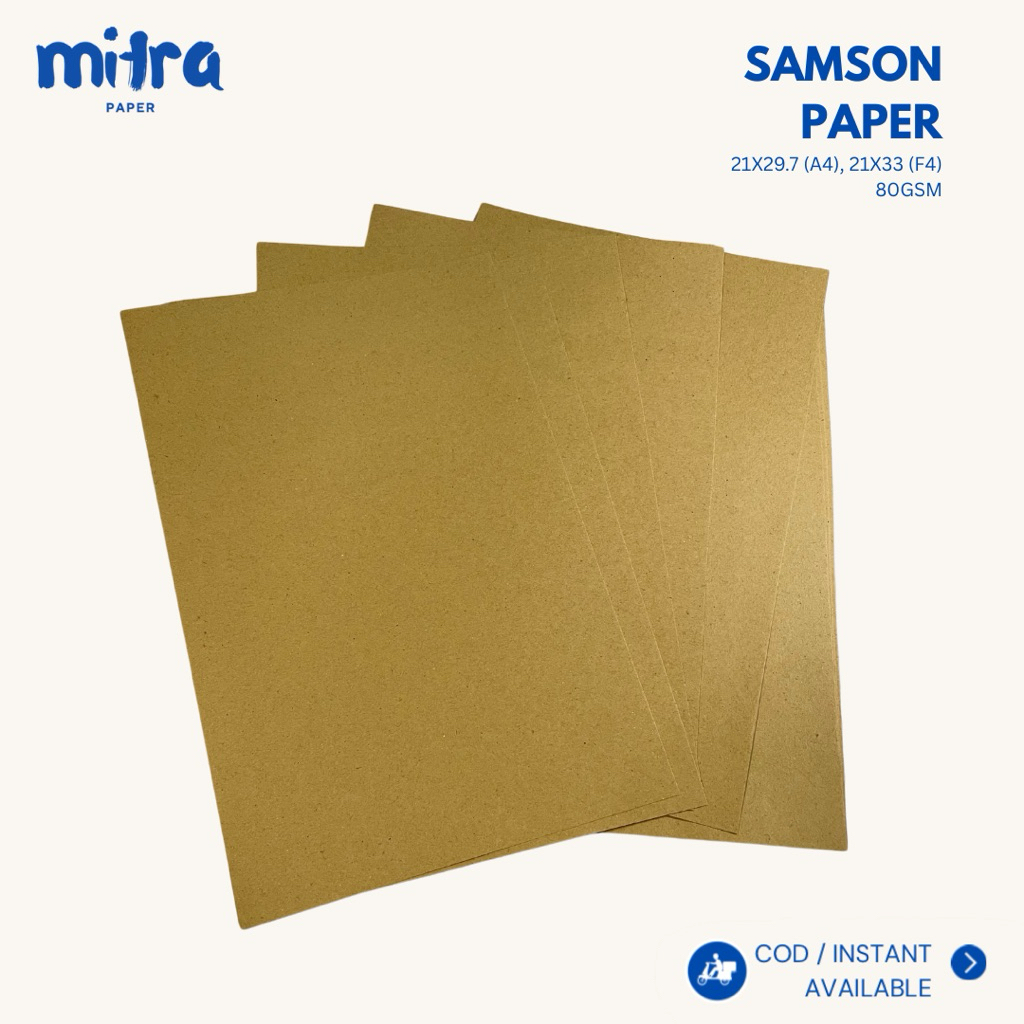 

Kertas Samson Kraft 80 Gr Coklat Ukuran A4 F4 / Harga 1 Pack isi 100 lembar