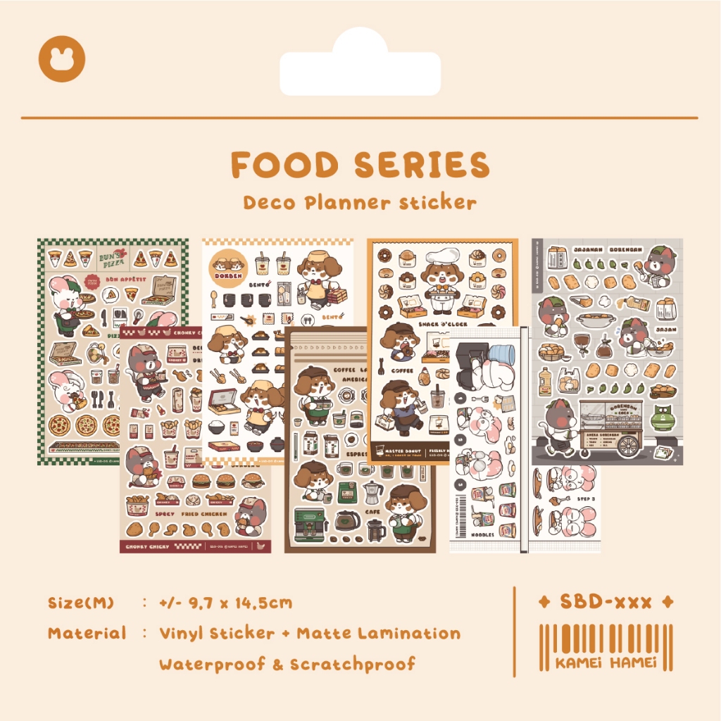 

Food Series | Kamei Hamei Deco Planner Sticker