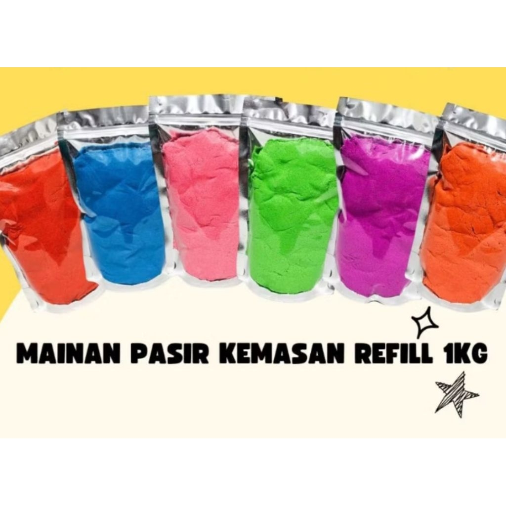 Pasir ajaib Refill 1kg 1 kg Mainan anak
