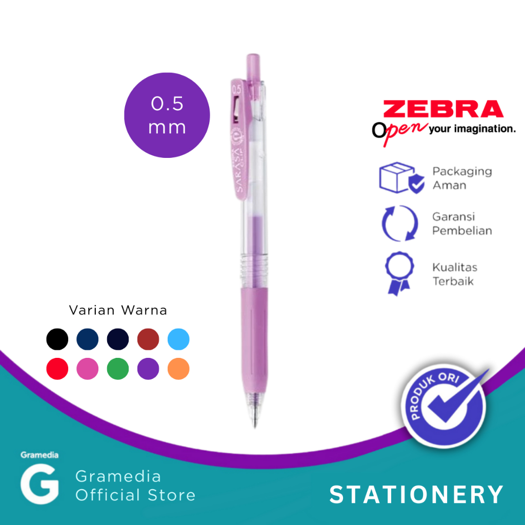 

Gramedia - ZEBRA SARASA CLIP 05 MILKY PURPLE