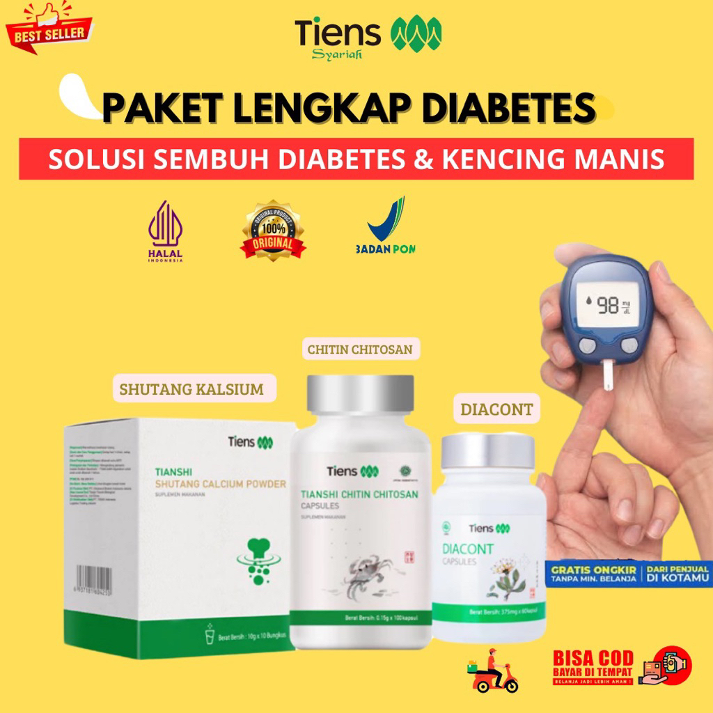 Diabetes Tiens - Diabetes melitus - Obat Diabetes Chitin Chitosan Diacont Shutang Calcium Original -