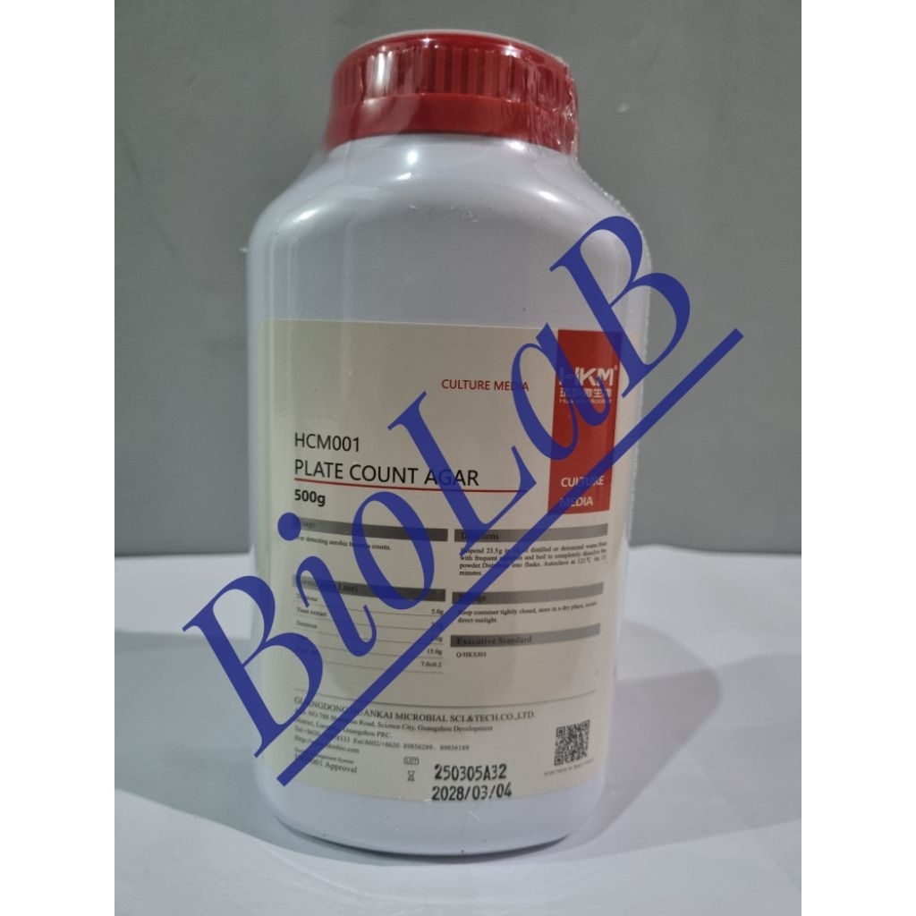 Plate Count Agar, 500 Gram
