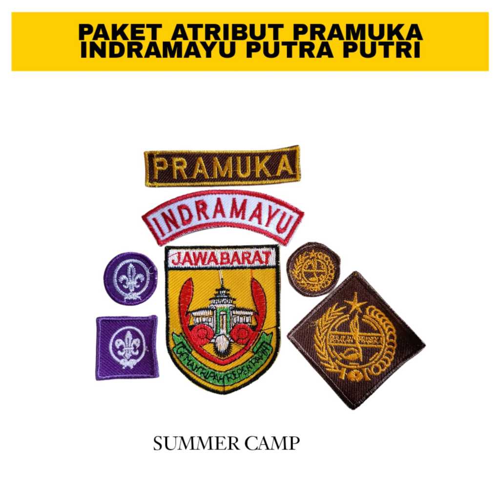 PAKET BORDIR ATRIBUT PRAMUKA INDRAMAYU PUTRA PUTRI
