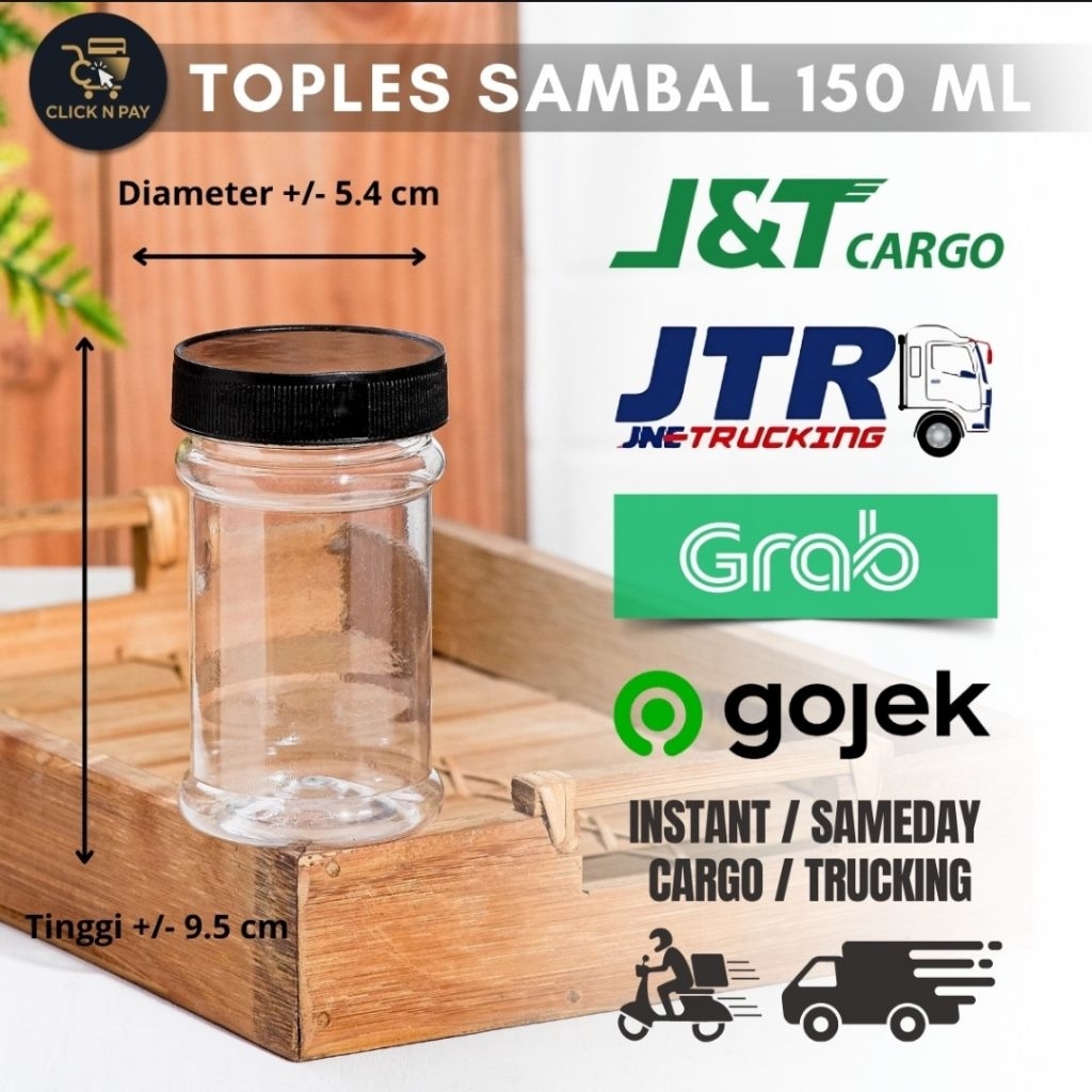 INSTANT SAMEDAY TOPLES 150ML SLIM/ TOPLES BUMBU/ TOPLES SAMBAL/ TOPLES KECIL PET/ TOPLES SELAI