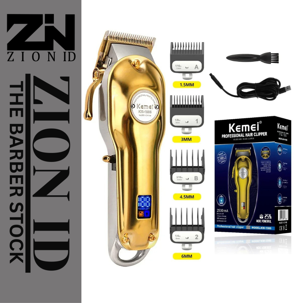 ZION ID | KEMEI KM-1986 ALAT CUKUR  RAMBUT KEMEI KM-1986 MESIN CUKUR FULL METAL KEMEI 1986